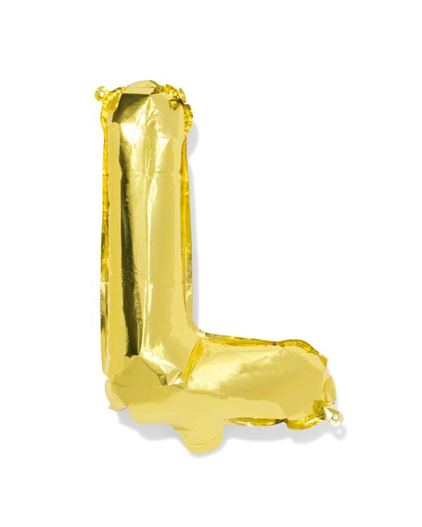 ballon aluminium lettre L 30cm dor&eacute; - 14260042 - HEMA