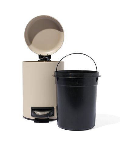 poubelle &agrave; p&eacute;dale mat sable &Oslash;16x25 3L - 80330034 - HEMA