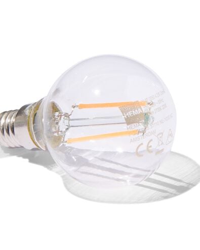 LED-Lampe, klar, E14, 4.2 W, 470 lm, dimmbar, Kugellampe - 20070050 - HEMA