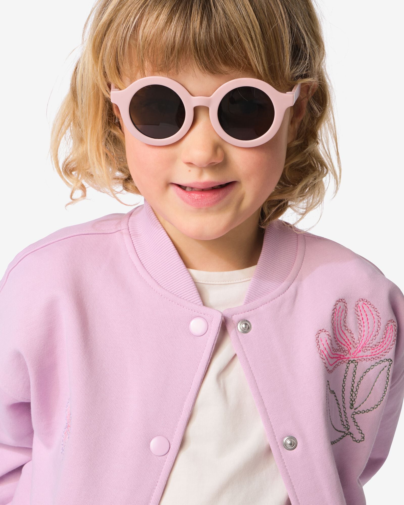 kindervest jersey bloemen ecru ecru - 30847718ECRU - HEMA