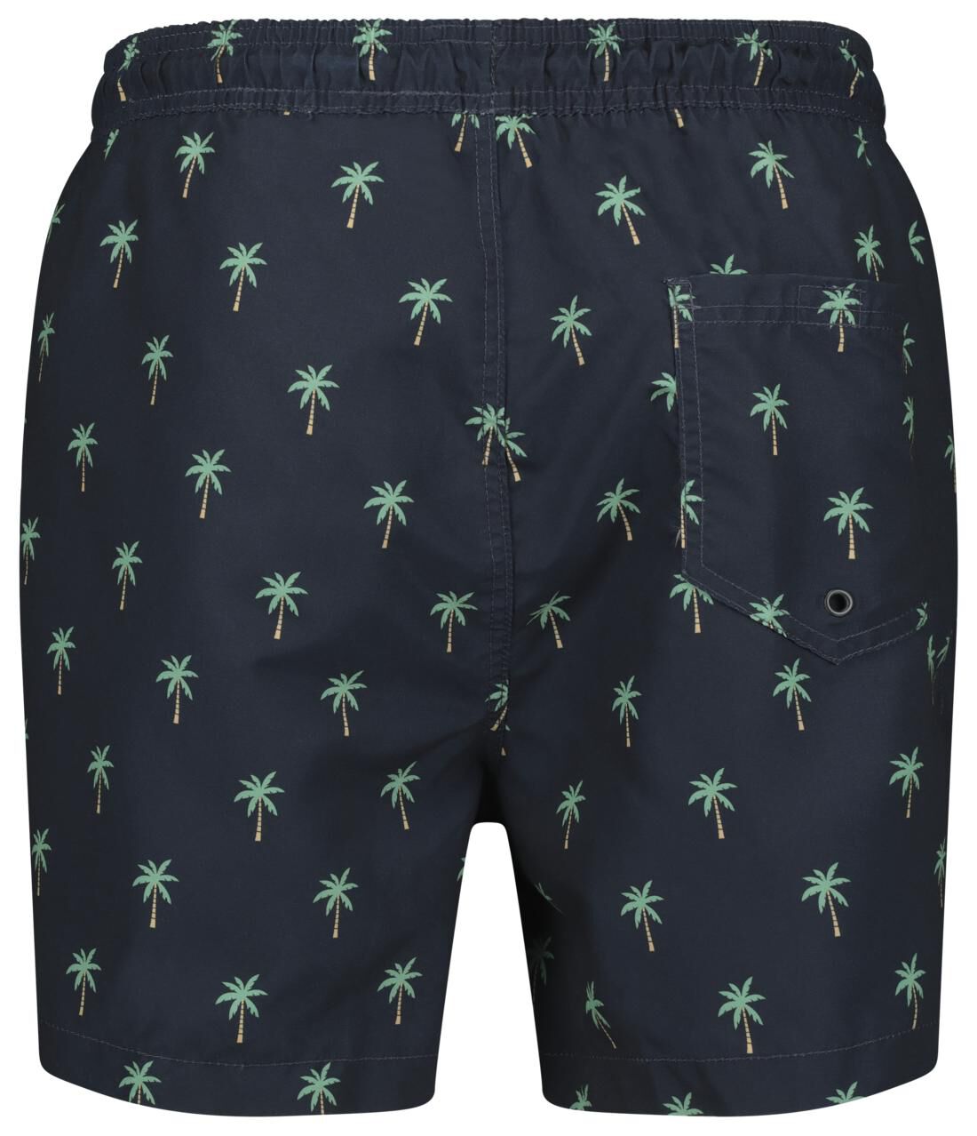 heren zwembroek palmbomen donkerblauw - HEMA