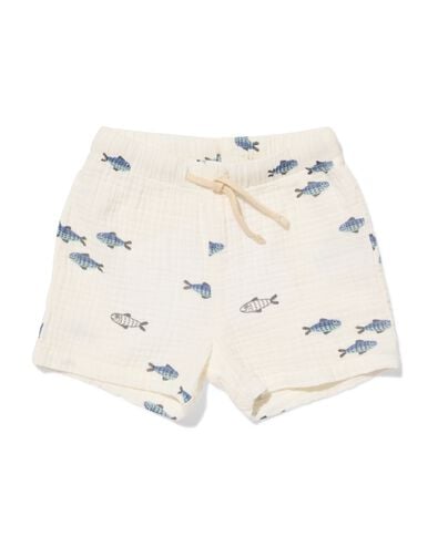 short nouveau-n&eacute; coupe confortable mousseline animaux blanc cass&eacute; blanc cass&eacute; - 33455120OFFWHITE - HEMA