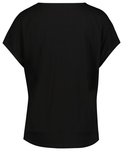 dames t-shirt zwart M - 36240352 - HEMA