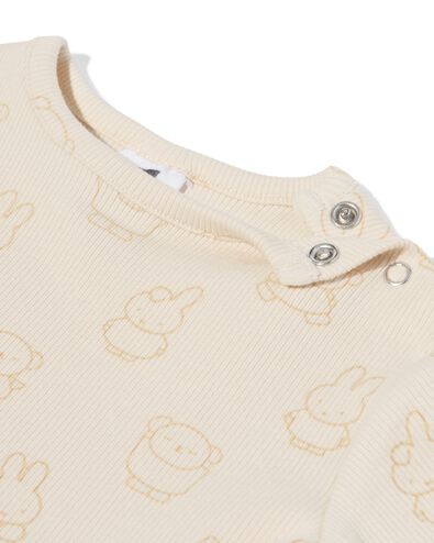 t-shirt nouveau-n&eacute; Miffy c&ocirc;tel&eacute; &eacute;cru &eacute;cru - 33440720ECRU - HEMA