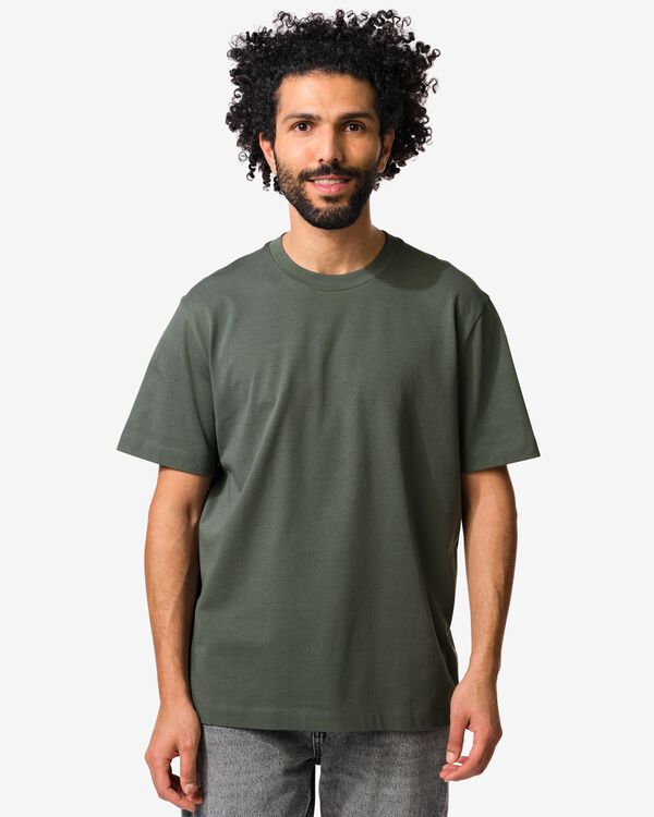t-shirt homme Elias coupe d&eacute;contract&eacute;e gris gris - 2129820GREY - HEMA