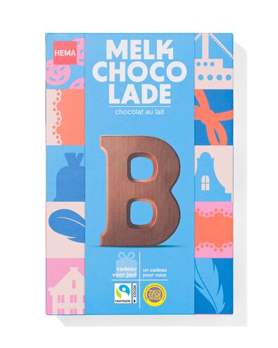 lettre en chocolat au lait B 140 g - 24401102 - HEMA