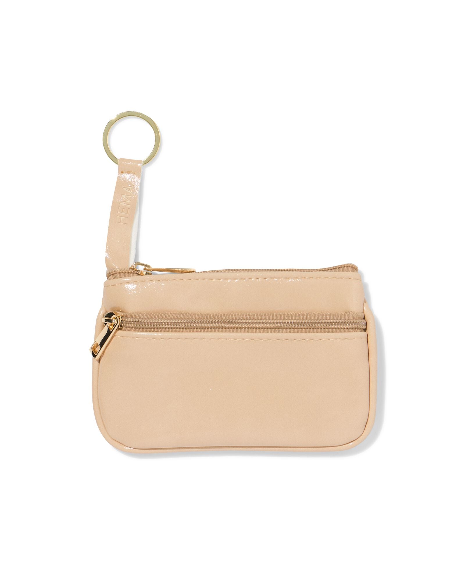 Schl&uuml;sseletui 12 &times; 8 cm, Kunstleder, beige - 18160036 - HEMA