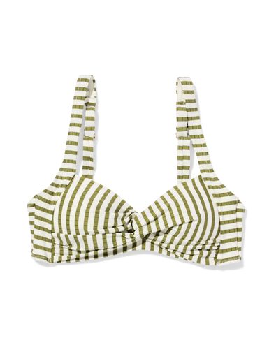 Damen-Bikinioberteil Anette, gestreift mittelgr&uuml;n - 22360180MIDGREEN - HEMA