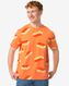t-shirt homme relaxed fit orange tompouce orange L - 2115132 - HEMA