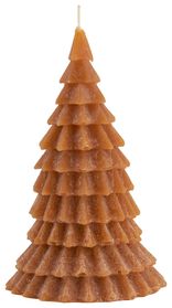 kaars kerstboom 16cm terra - 25170093 - HEMA