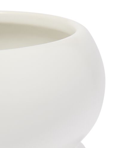 Blumentopf, Ø 11 x 13 cm, Keramik, weiß - 13323182 - HEMA