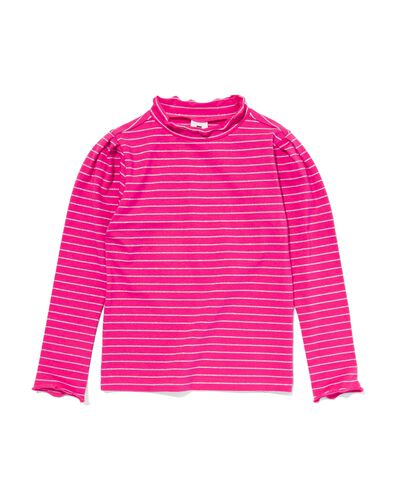 t-shirt enfant avec rayures à paillettes rose - 30805043PINK - HEMA