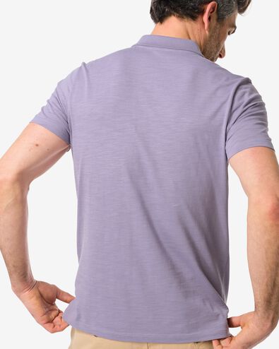 Herren-Poloshirt, Flammgarn violett XL - 2115527 - HEMA