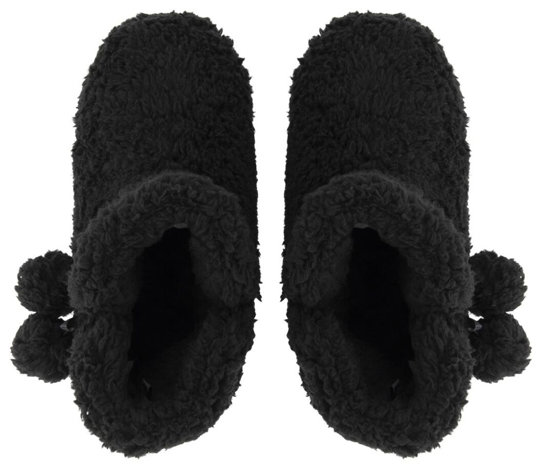 pantoufles femme teddy noir noir - 1000025111 - HEMA