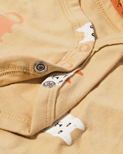 body coton bio extensible avec chats beige - 33310930BEIGE - HEMA