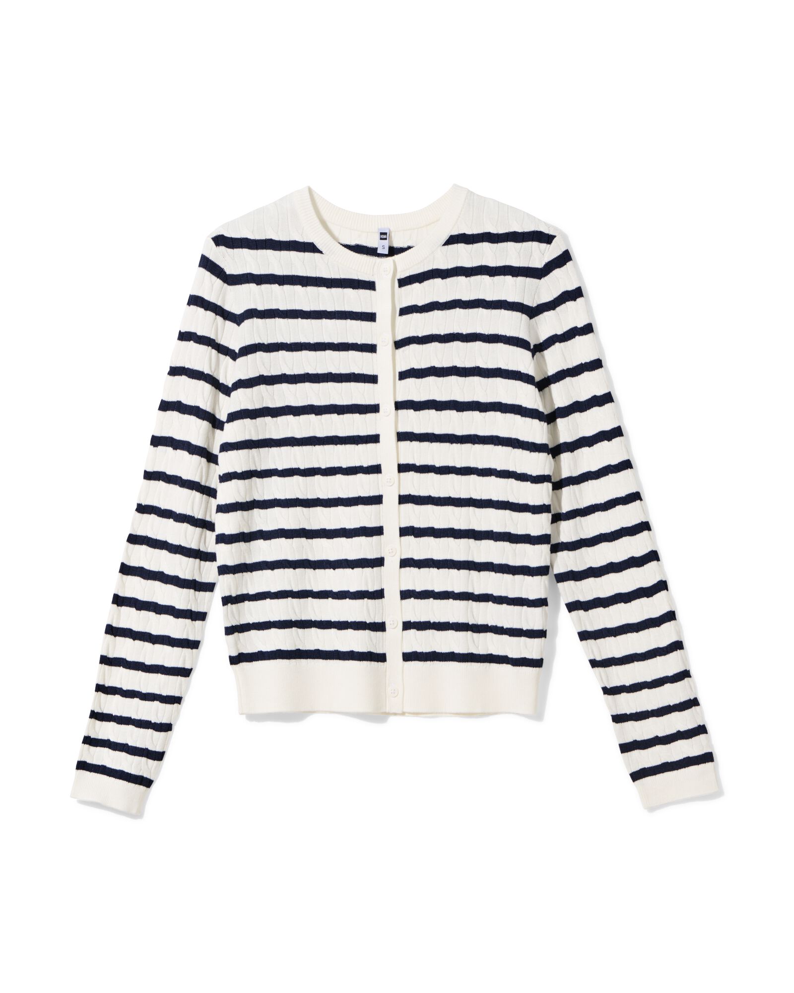 damesvest Louisa kabel wit wit - 36206470WHITE - HEMA