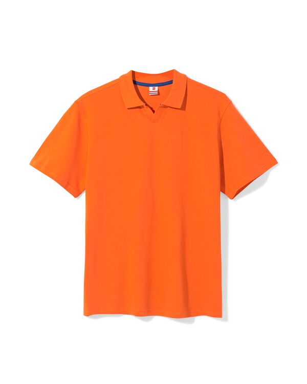 herenpolo Jack piqu&eacute; WK oranje oranje - 2100060ORANGE - HEMA