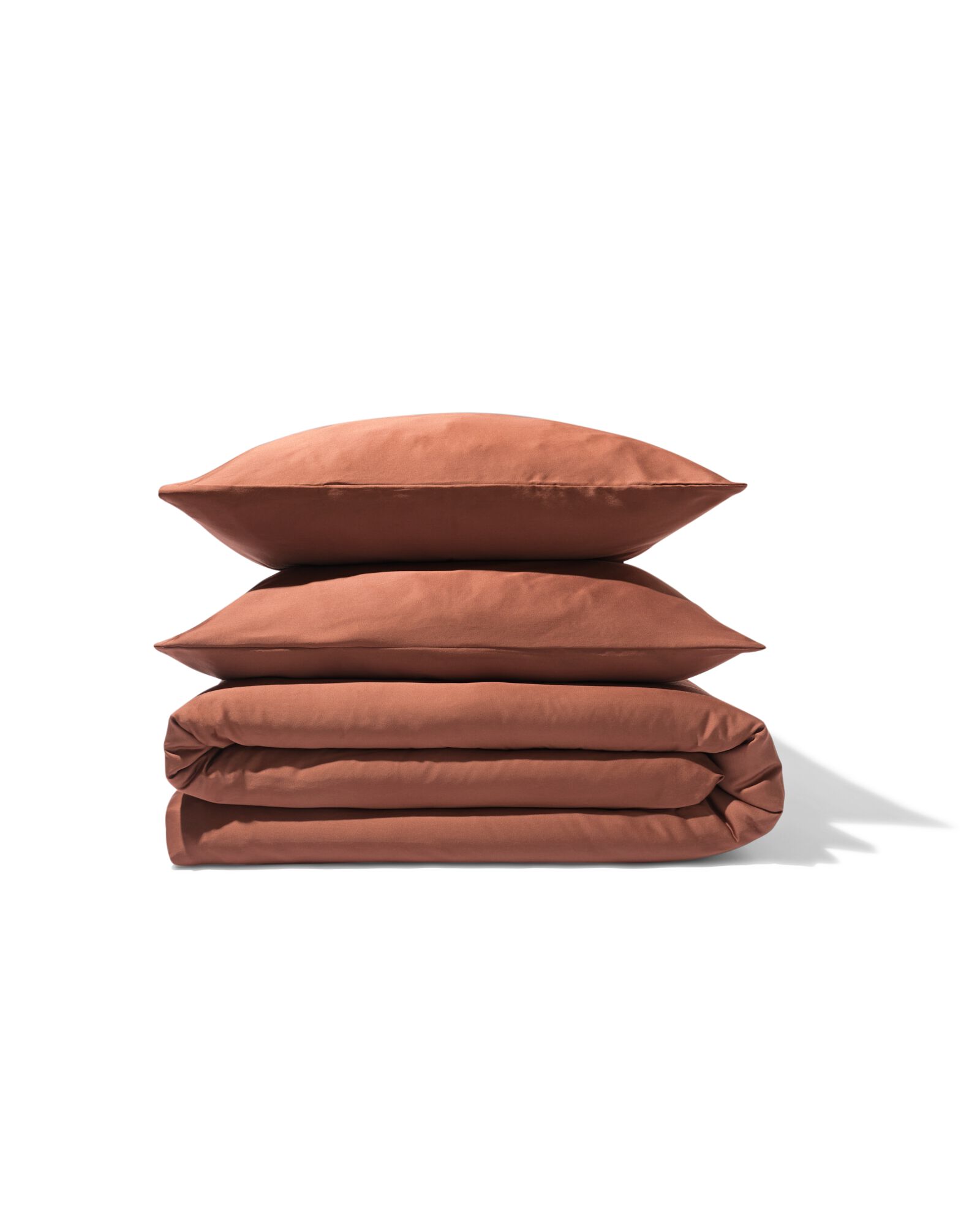 housse de couette 200x200/220 cm coton h&ocirc;tel satin marron - 5700280 - HEMA