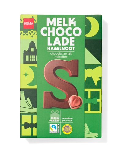 lettre en chocolat au lait noisette S 140g - 24414119 - HEMA