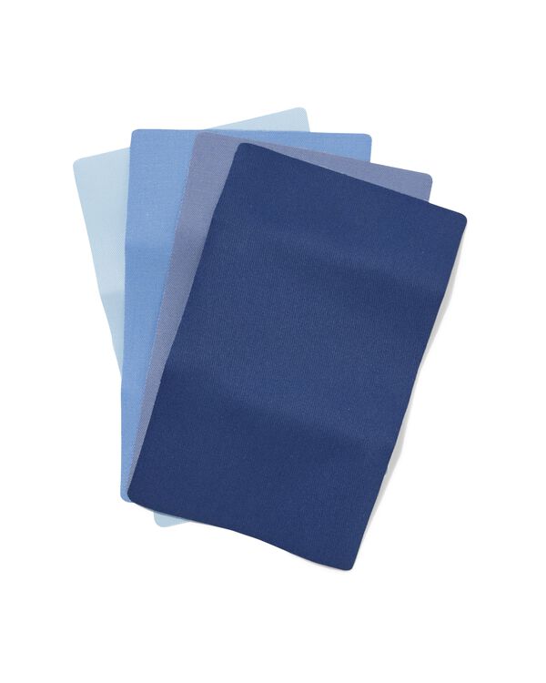 tissu de r&eacute;paration 19x12cm jean bleu - 4 pi&egrave;ces - 1400319 - HEMA