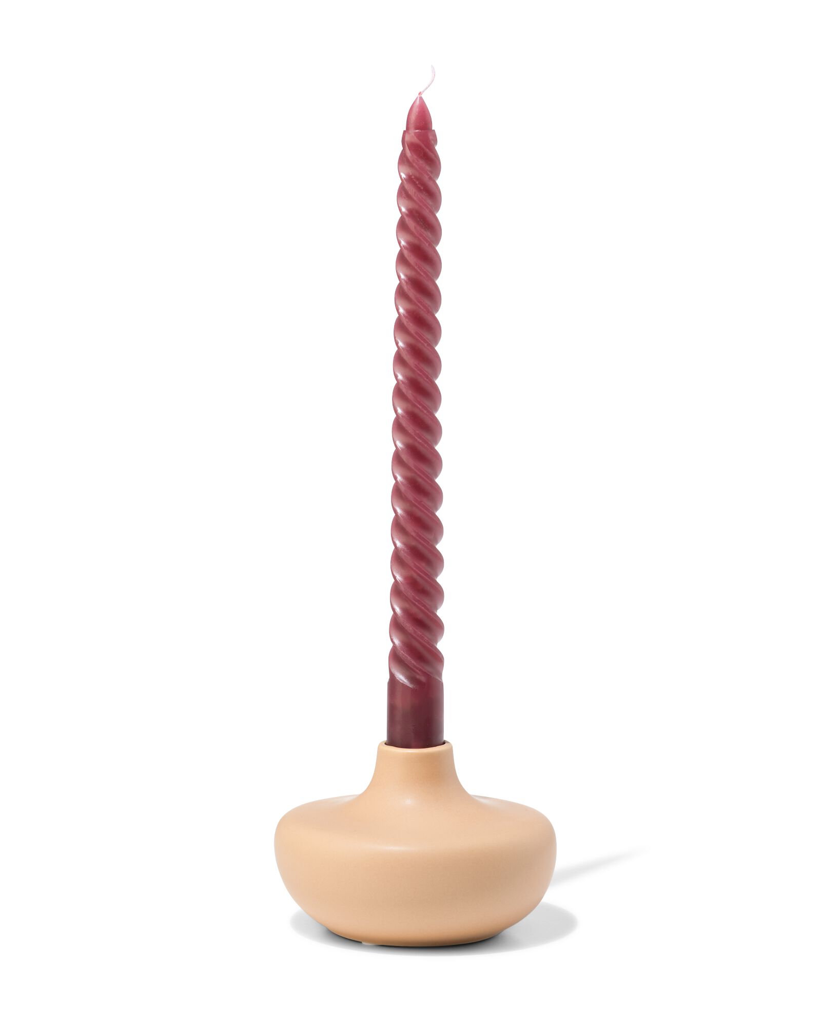 bougeoir 10,8x7,5 cm c&eacute;ramique marron - 13325040 - HEMA