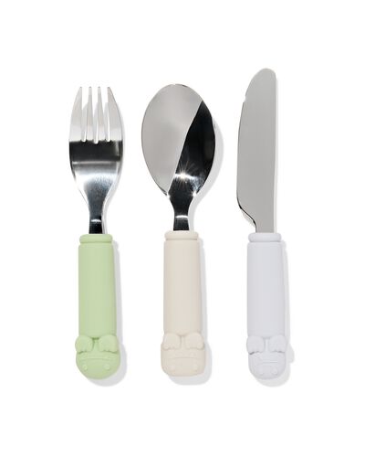 couverts enfant silicone monstre vert 3 pi&egrave;ces - 80650225 - HEMA