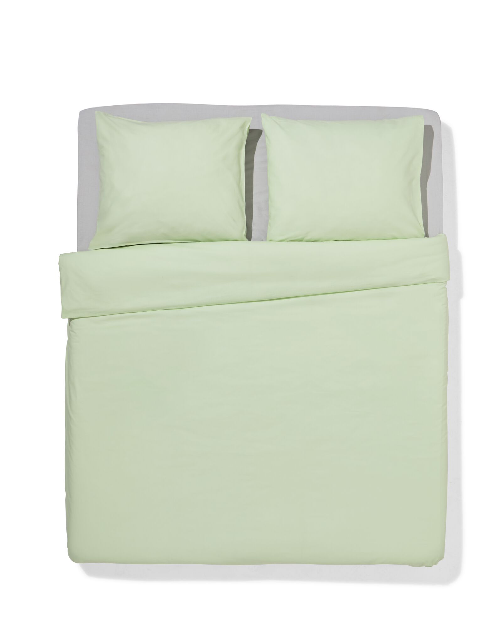 housse de couette 200x200/220 coton doux vert clair - 5750180 - HEMA