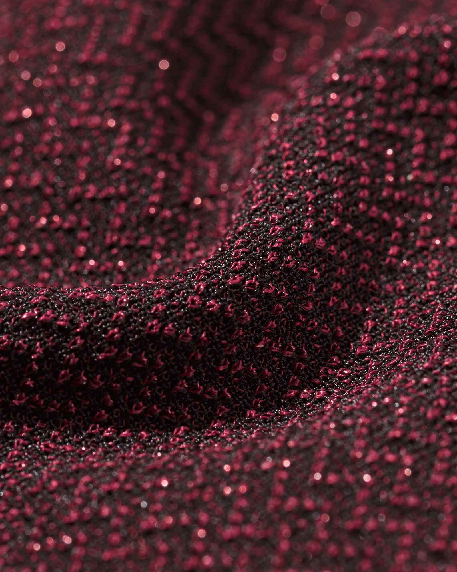 kindertop glitter bordeauxrood - 30836806BURGUNDYRED - HEMA
