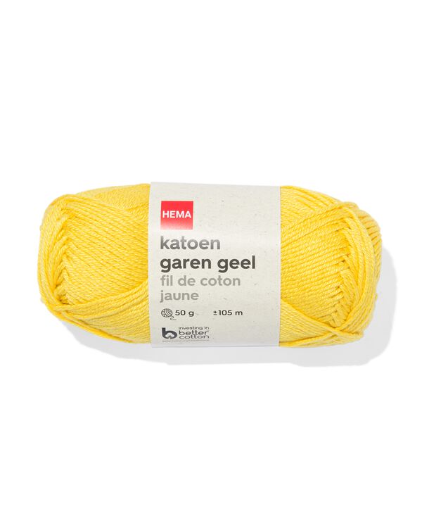 fil de coton jaune 50g 105m - 60760015 - HEMA
