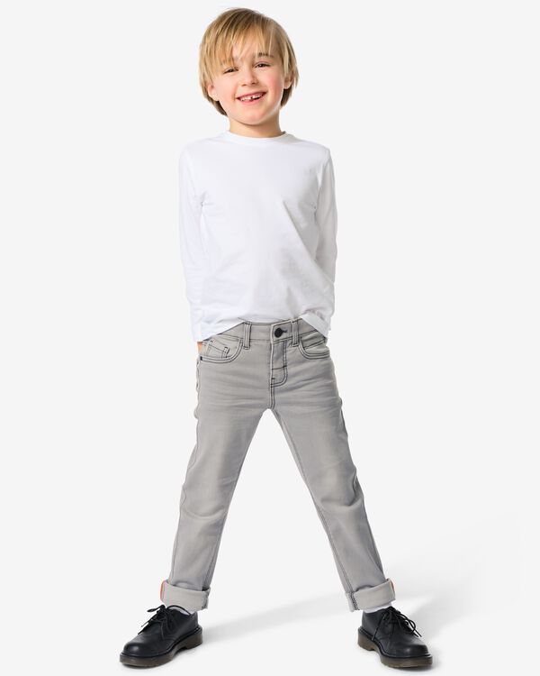 jog denim skinny enfant gris gris - 1000028292 - HEMA
