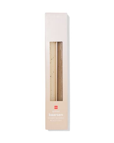 bougies longues ⌀2,2x25cm moucheture naturel - 2 pi&egrave;ces - 13506152 - HEMA