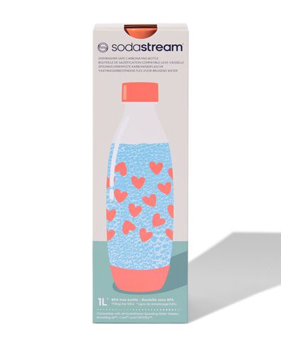 SodaStream bouteille plastique 1L coeurs corail - 80405219 - HEMA