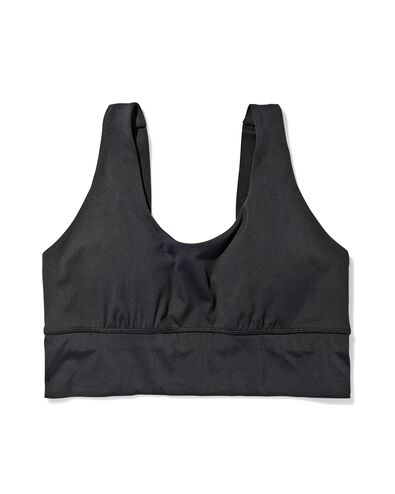 soutien-gorge de sport pr&eacute;form&eacute; maintien l&eacute;ger sans armatures noir M - 21700257 - HEMA