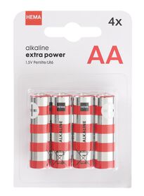 4er-Pack AA-Batterien, Alkaline, Extra Power - 41290251 - HEMA