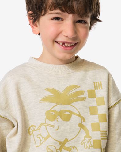 Kinderpulli mit Retro-Aufdruck graumeliert - 30711628GREYMELANGE - HEMA