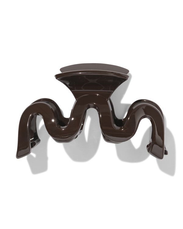 haarklem 10cm swirl bruin - 11800225 - HEMA