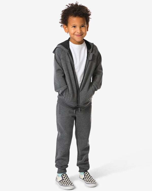 pantalon enfant surv&ecirc;tement gris chin&eacute; gris chin&eacute; - 30704008GREYMELANGE - HEMA
