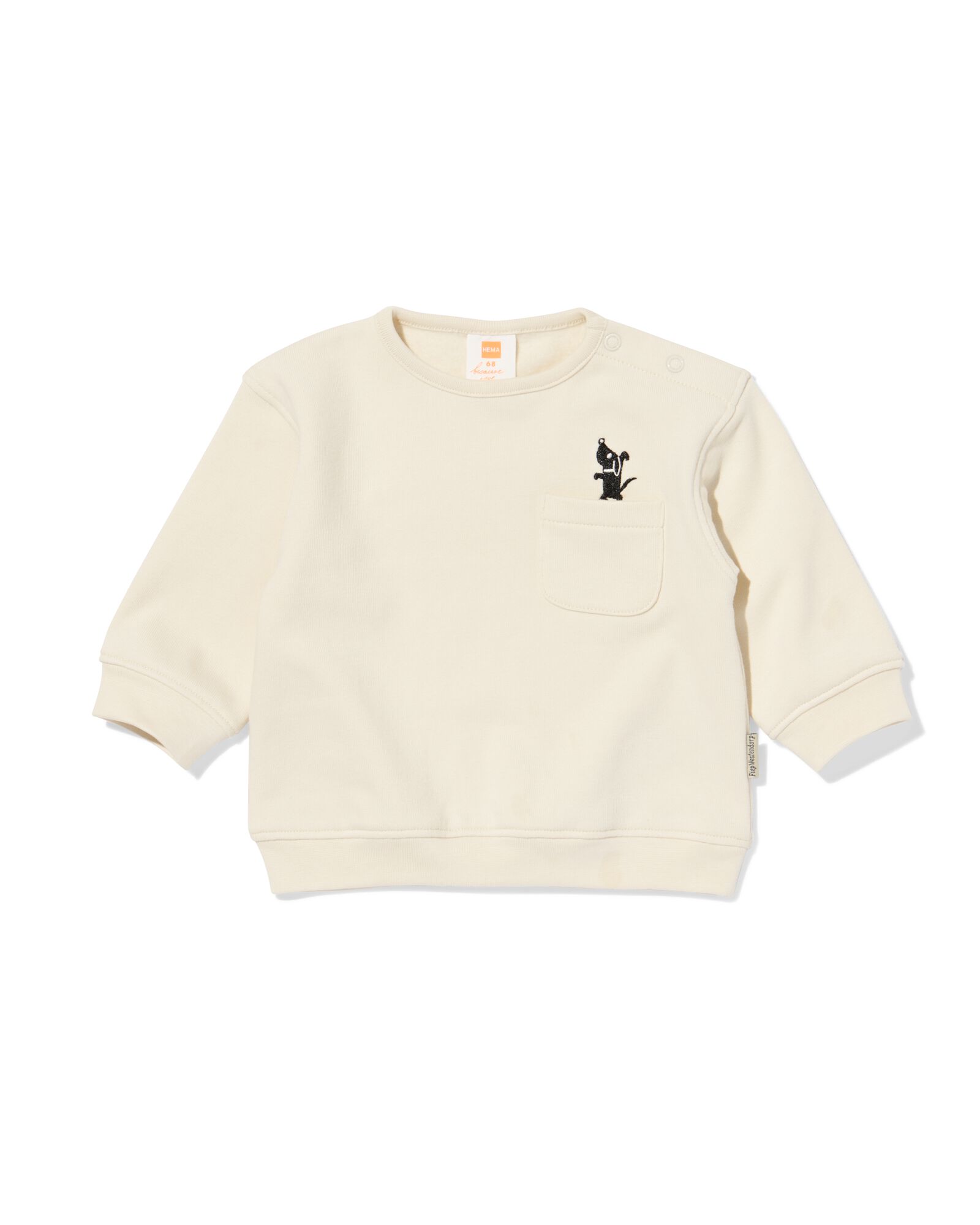 Takkie Newborn-Pullover aus Jersey ecru ecru - 33442120ECRU - HEMA