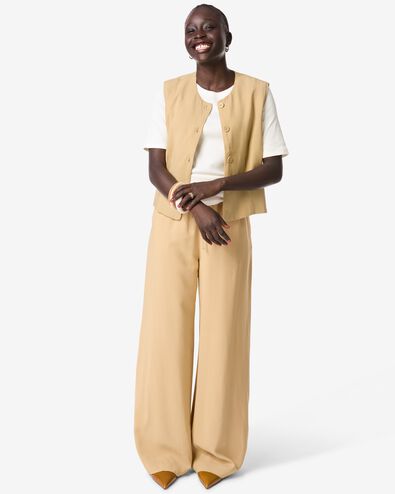 Damenhose Sarie, weites Bein sandfarben sandfarben - 36207060SAND - HEMA