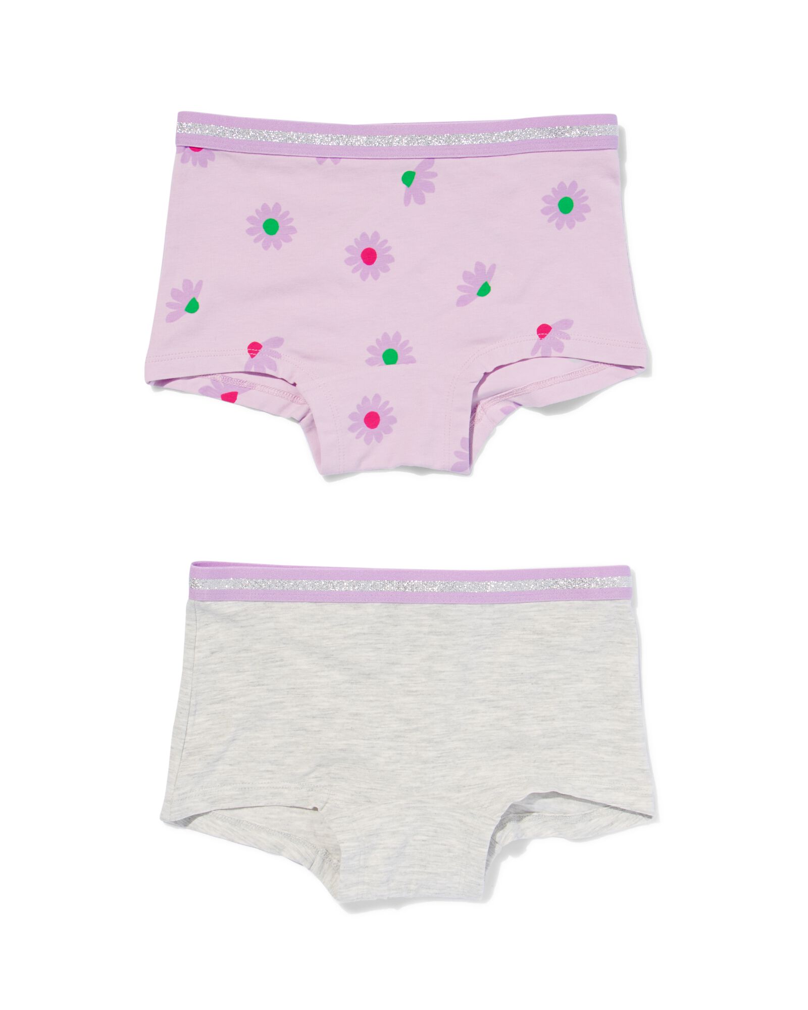 2 boxers enfant en coton/stretch lilas - 19341430LILAC - HEMA