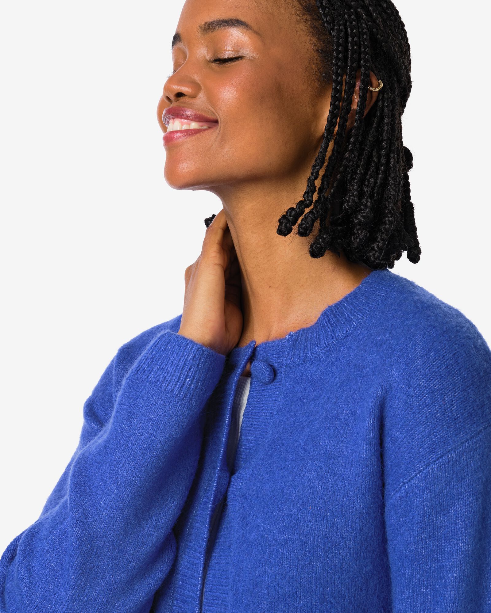 Damenstrickjacke Gerdy  blau - 36205520BLUE - HEMA