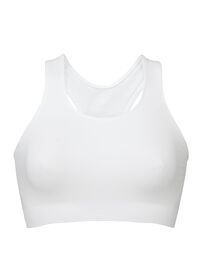 soutien-gorge de sport sans couture support moyen blanc blanc - 1000002451 - HEMA