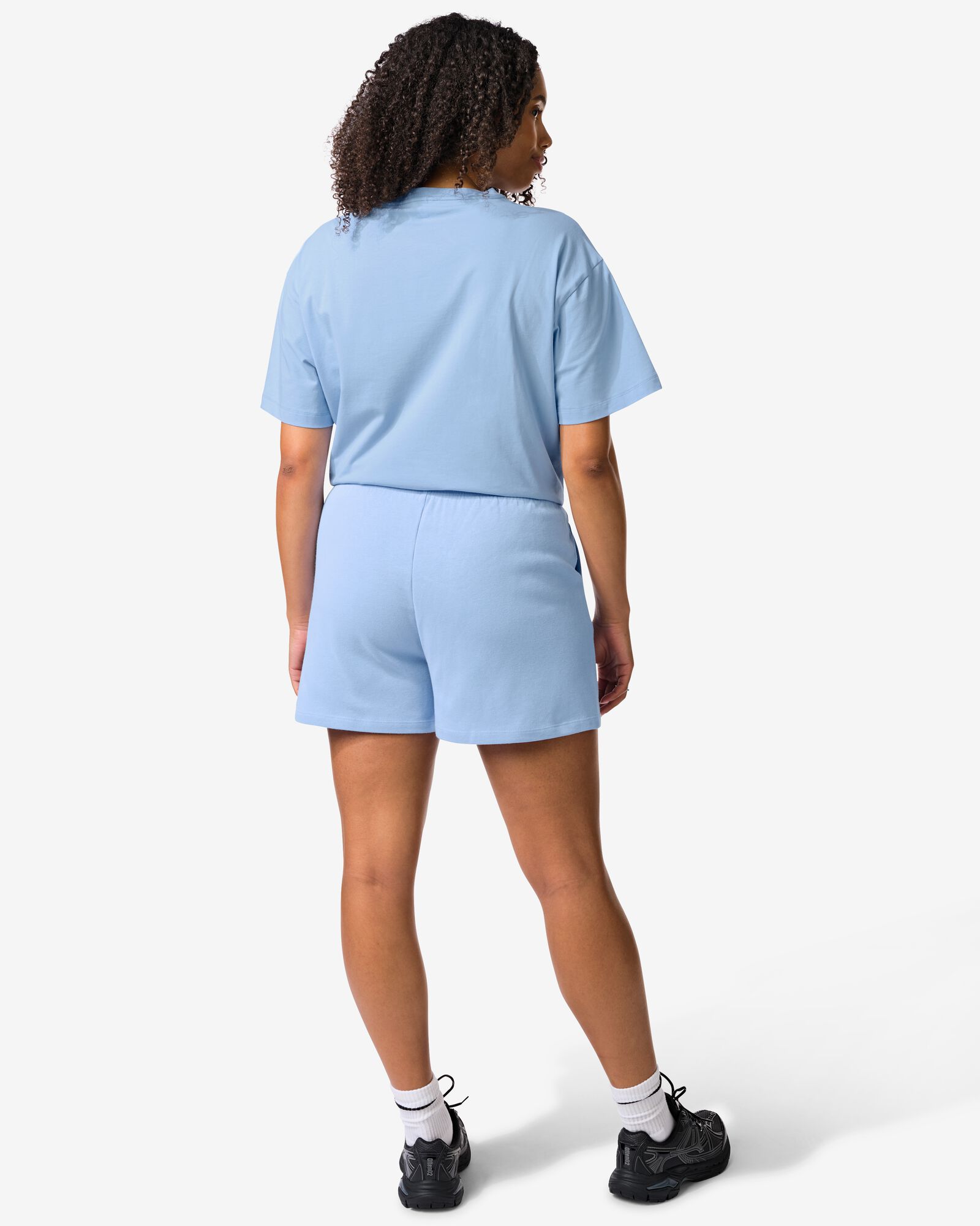 dames sweatshort lichtblauw lichtblauw - 36000434LIGHTBLUE - HEMA