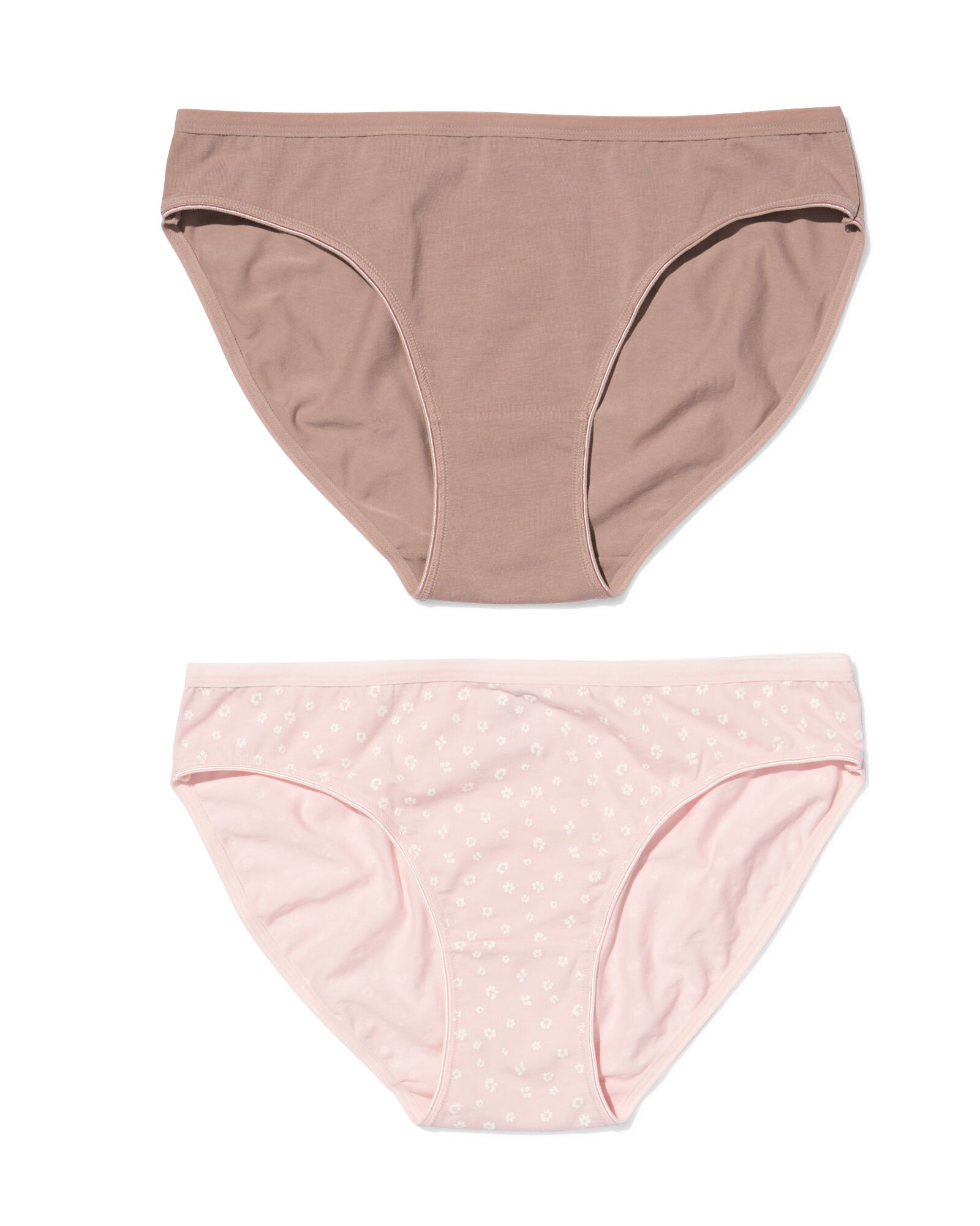 slips femme coton fleur - lot de 2 rose p&acirc;le rose p&acirc;le - 19602164LIGHTPINK - HEMA