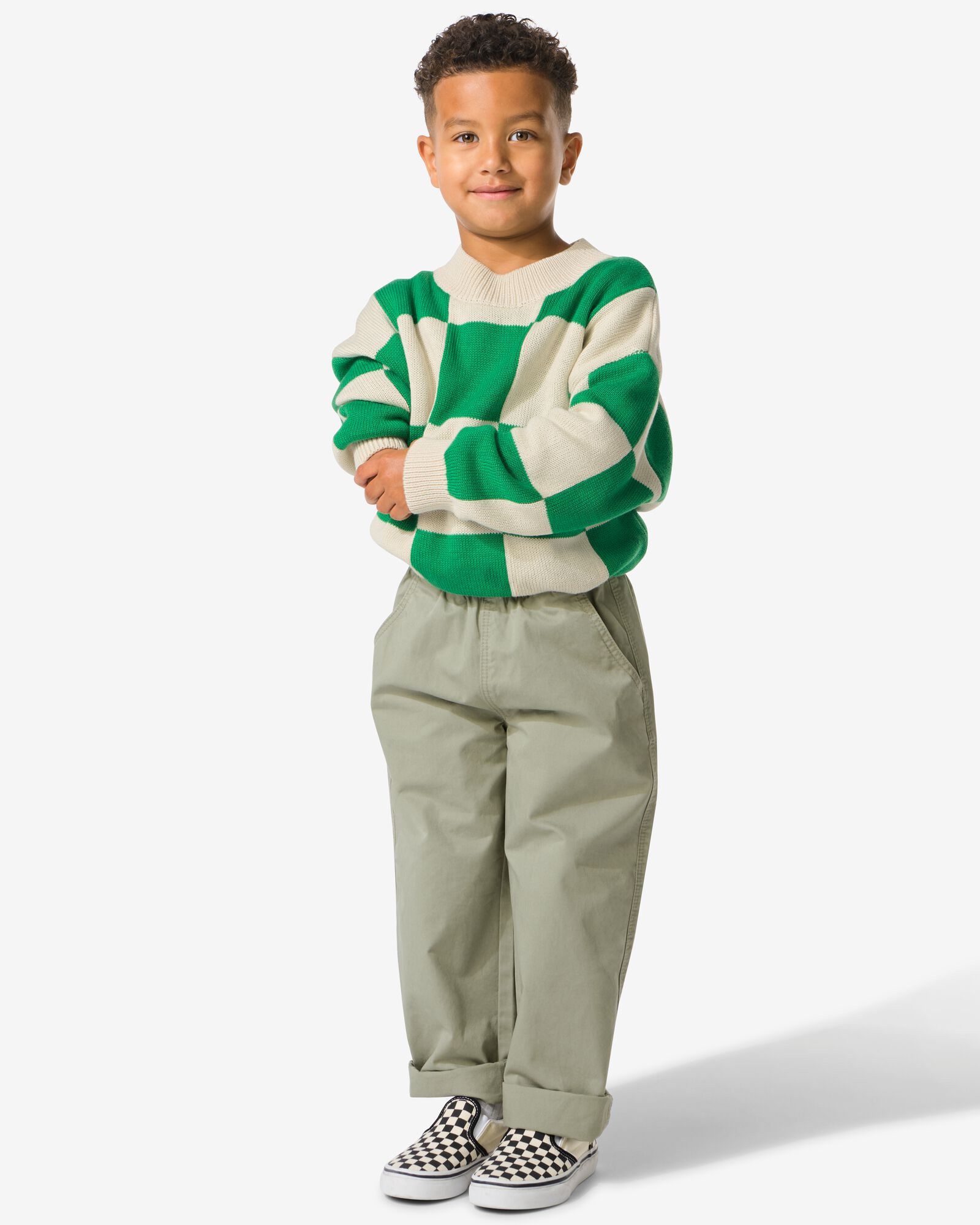 Kinderhose mit gerader Passform gr&uuml;n - 30744207GREEN - HEMA