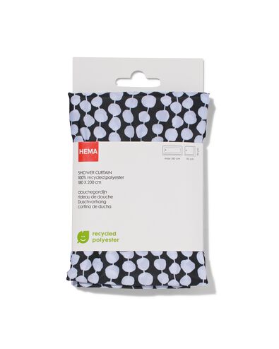 rideau de douche 180x200cm textile noir/blanc - 80320022 - HEMA
