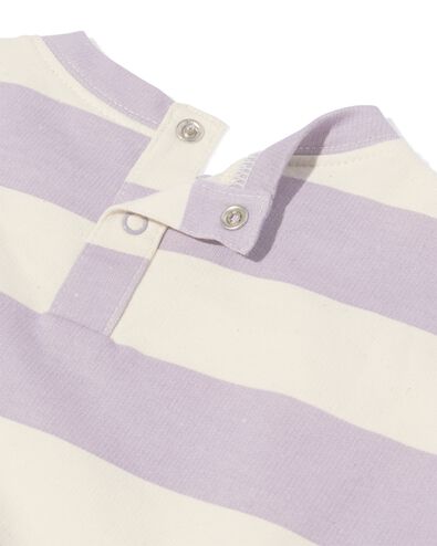 t-shirt bébé rayures non blanchi violet violet - 33193440PURPLE - HEMA