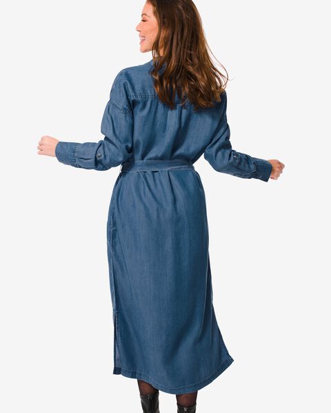 Damen-Kleid Lacey, lang mittelblau XL - 36249239 - HEMA
