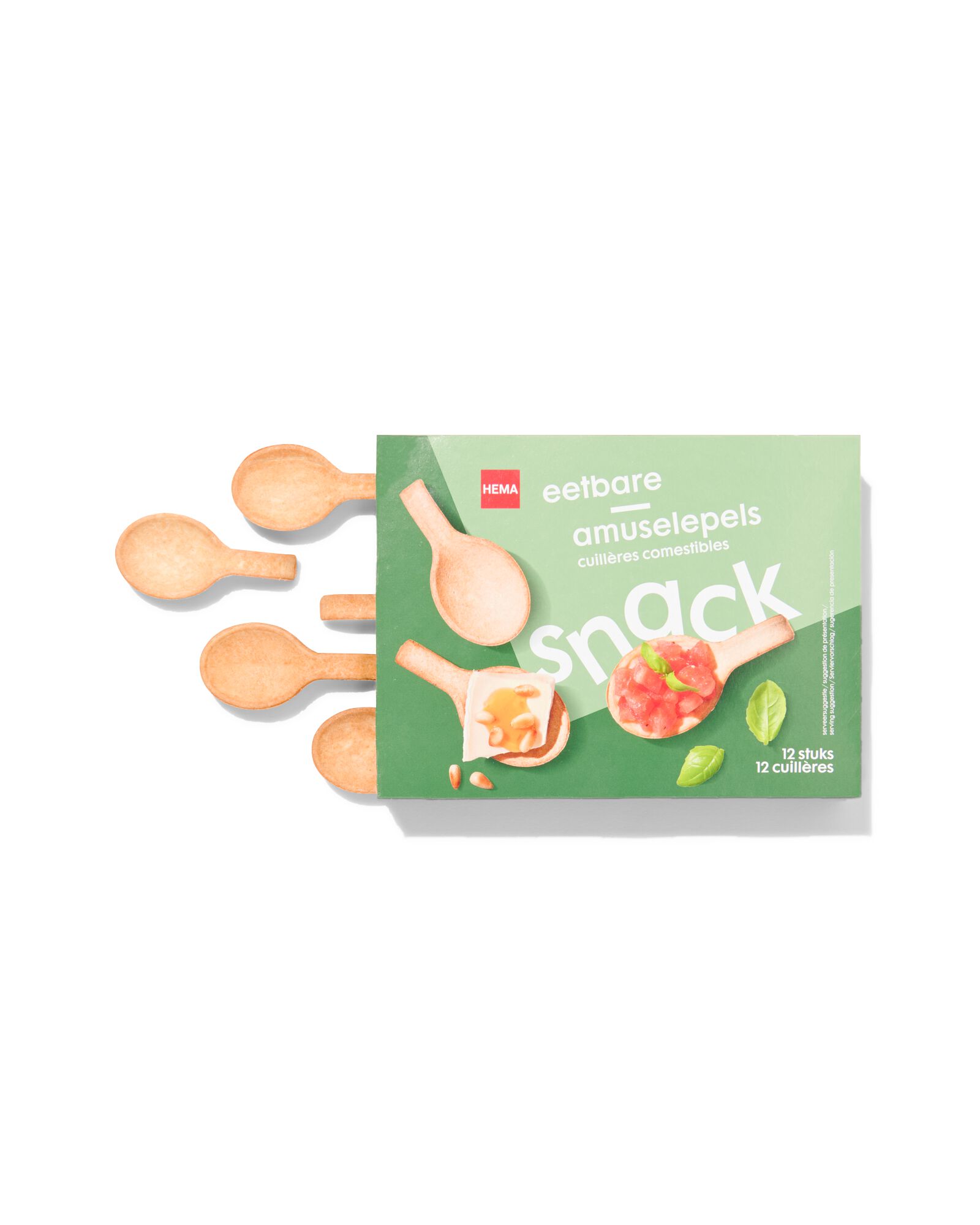 12 cuill&egrave;res &agrave; amuse-bouche comestibles - 10770020 - HEMA