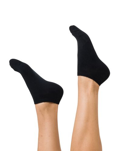2 paires de socquettes femme modal noir noir - 1000008810 - HEMA